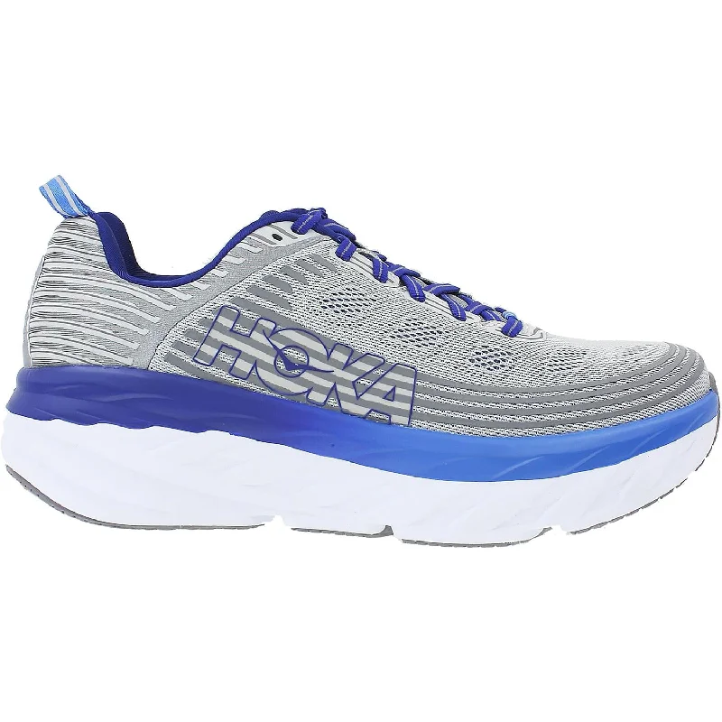 athletic shoes for women with cushioned arch for extra support-Athletic shoes for daily jogsMen's Hoka One One Bondi 6 Vapor Blue/Frost Gray Mesh