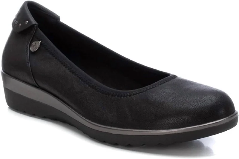 Flats with a woven design for a relaxed vibe-Flats for affordable style-Women's Ballet Flats Shoes In Black