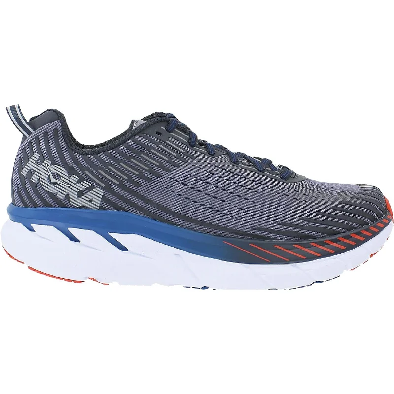 athletic shoes for women with seamless upper for irritation-free wear-Athletic shoes for active lifestylesMen's Hoka One One Clifton 5 Frost Gray/Ebony Mesh