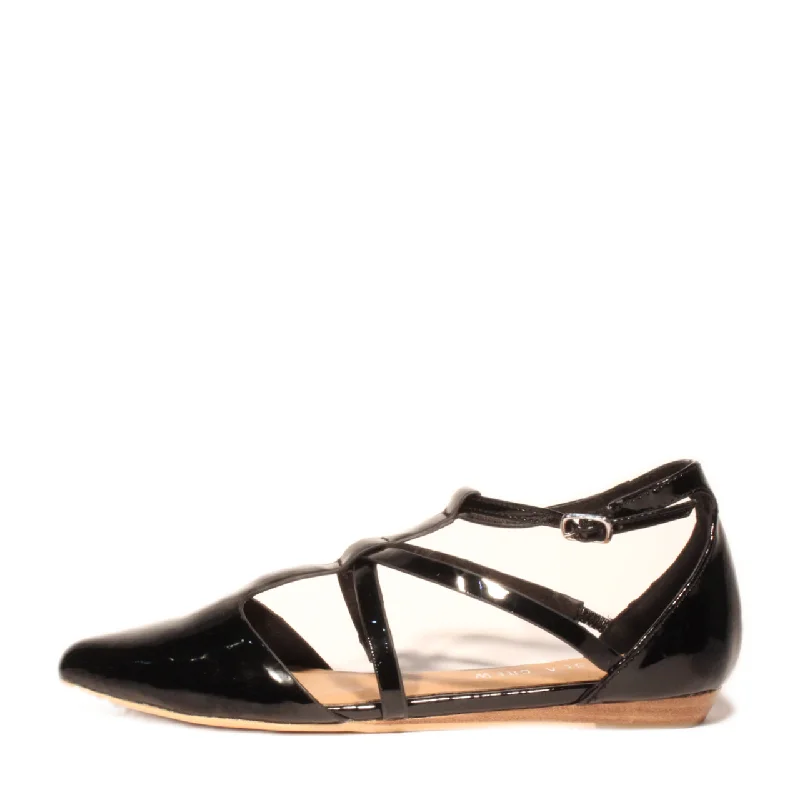 Stylish flats with chain detail for an added chic element-Flats with trendy fit-Gadget Multi Strap Flats