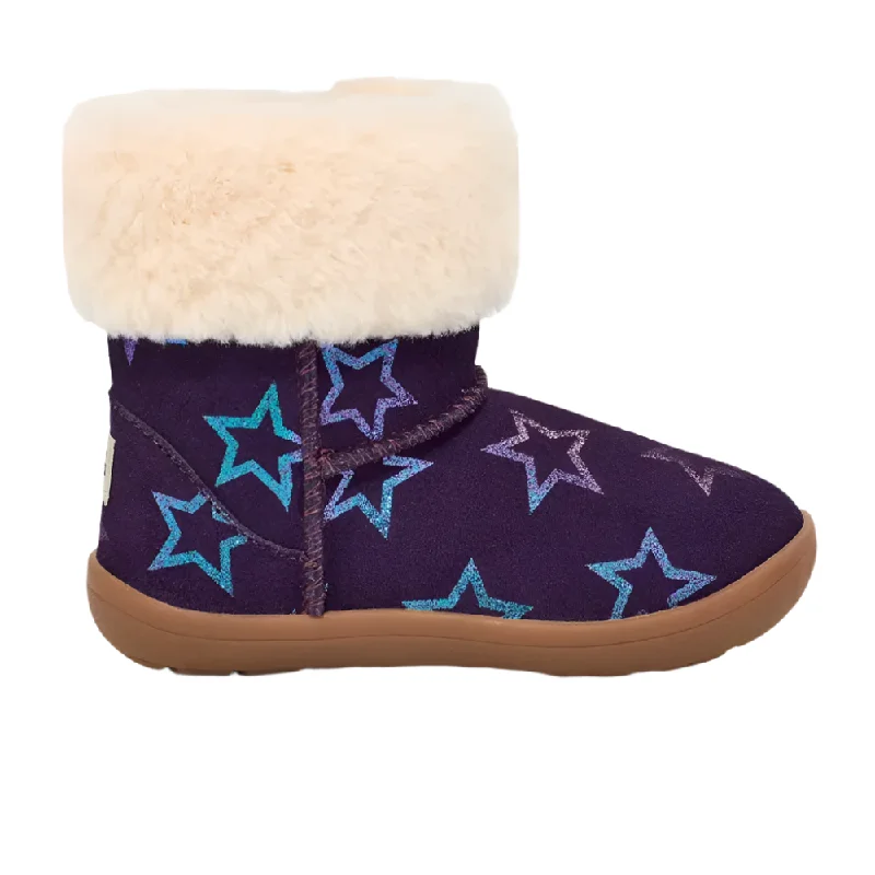 Comfortable snow boots for women with memory foam insole-Ugg Toddler Girls Sammee Iridescent Boot Nightshade / Purple