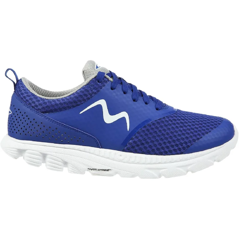 athletic shoes for men with easy slip-on design for convenience-Athletic shoes with stylish outsolesMen's MBT Speed 17 Lace Up Running Shoe Blue Mesh