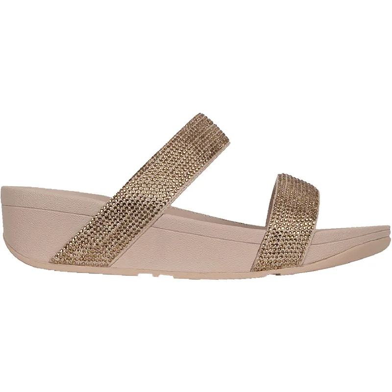 sandals for women with decorative fringeWomen's Fit Flop Lottie Shimmercrystal Slide Gold Fabric