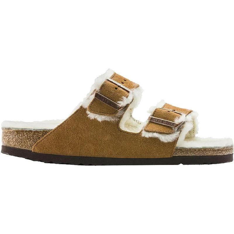 sandals for outdoor events with chic styleWomen's Birkenstock Arizona Shearling Mink Suede