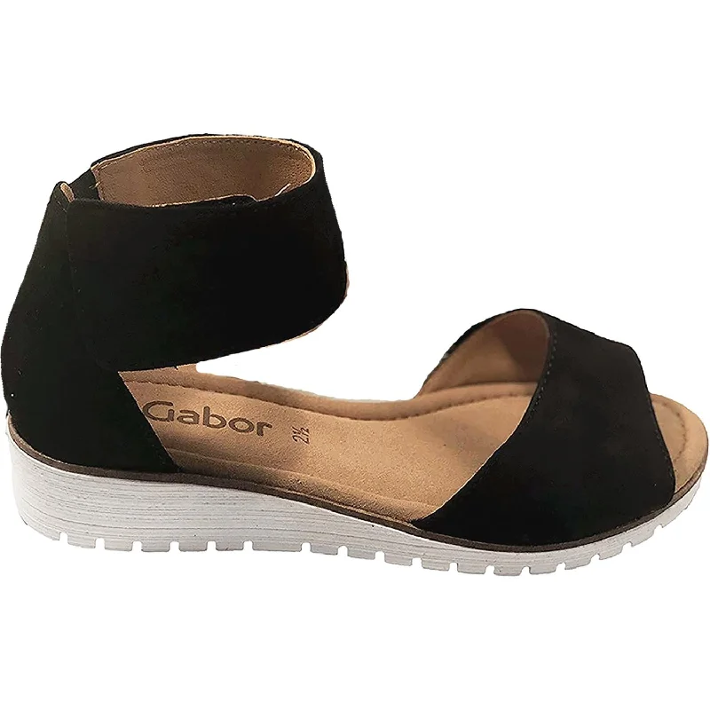 sandals for both comfort and durabilityWomen's Gabor 84.570.17 Black Nubuck