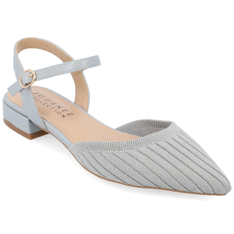 Flats with fun textures like velvet or suede for variety-Flats with soft comfort-Journee Collection Women's Ansley Wide Width Flats