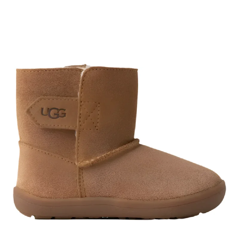 Comfortable slip-on boots for men with smooth leather-Ugg Toddler Girls Keelan Suede Boot Chestnut