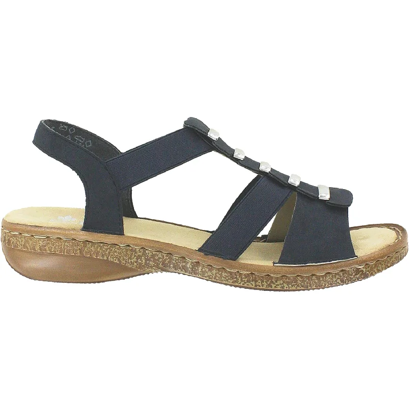 sandals with trendy detailing for extra flairWomen's Rieker 62850-14 Regina 50 Blue Synthetic