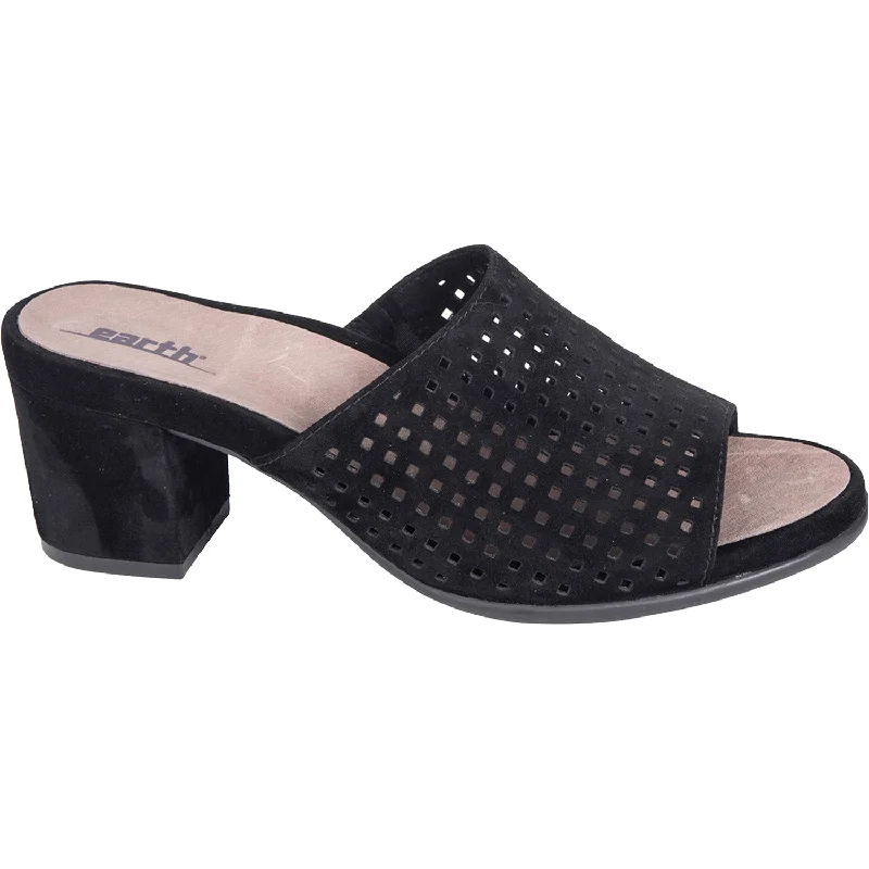 sandals for women with elegant, minimalistic designWomen's Earth Ibiza Black Suede