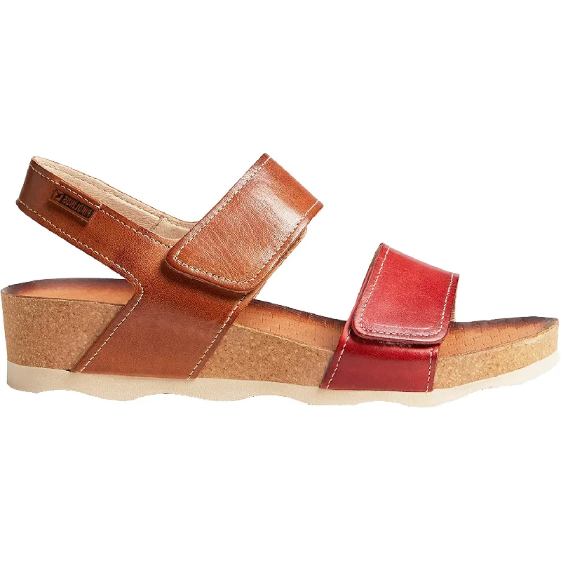 sandals for women with chic, modern designsWomen's Pikolinos Mahon W9E-0833C1 Coral Leather