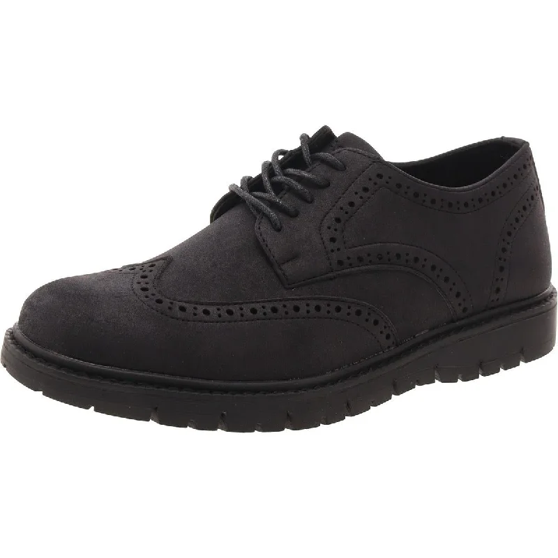 classic Oxfords for formal and casual events -Oxfords Narrow SizesManti Mens Faux Leather Wing Tip Oxfords