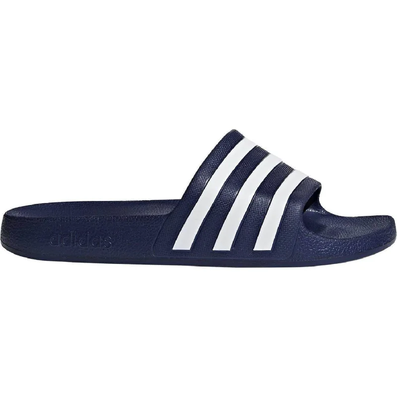 slippers for men with anti-slip grip for safety-Slippers for eco warriors-adidas Adilette Aqua Sliders - Blue