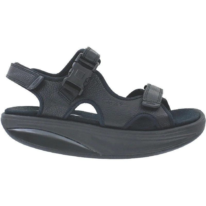 sandals for both casual and travel looksMen's MBT Kisumu 3S Black Leather