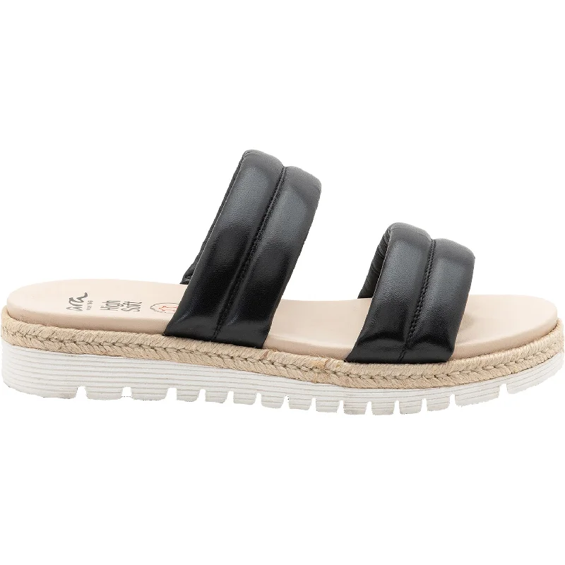 sandals with breathable straps for comfortWomen's Ara June Black Nappa Leather