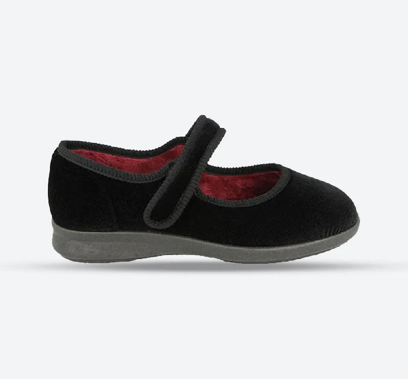 slippers for women with moccasin-style for classic look-Slippers with classic style-Womens Wide Fit DB Whitby Slippers