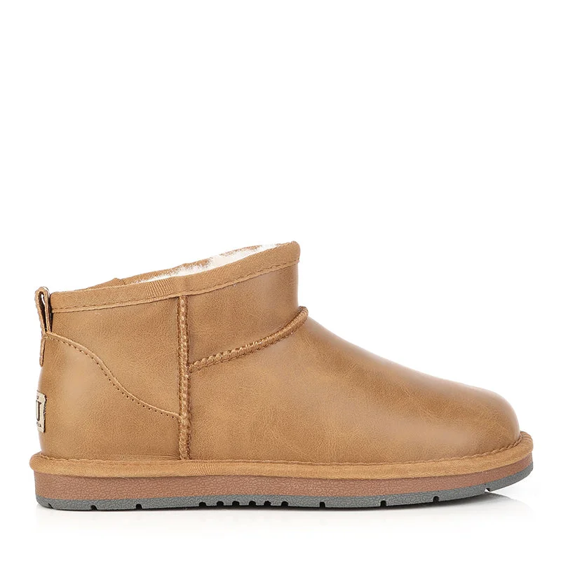 Comfortable rain boots for men with easy pull-on design-Ugg Mini Slant Nappa Leather Boots