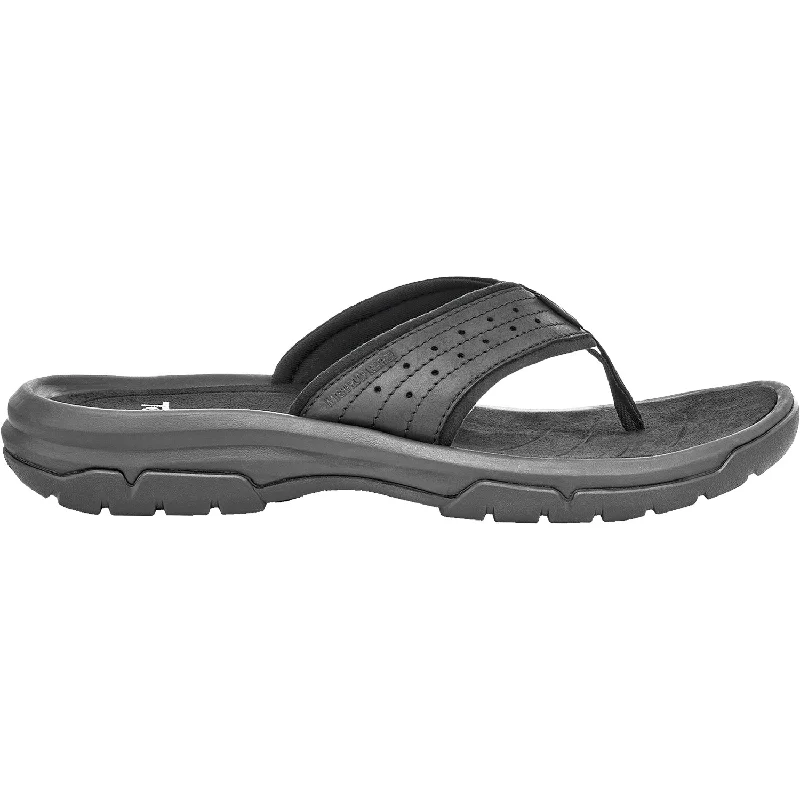 sandals for stylish summer casual outfitsMen's Teva Langdon Flip True Black Leather