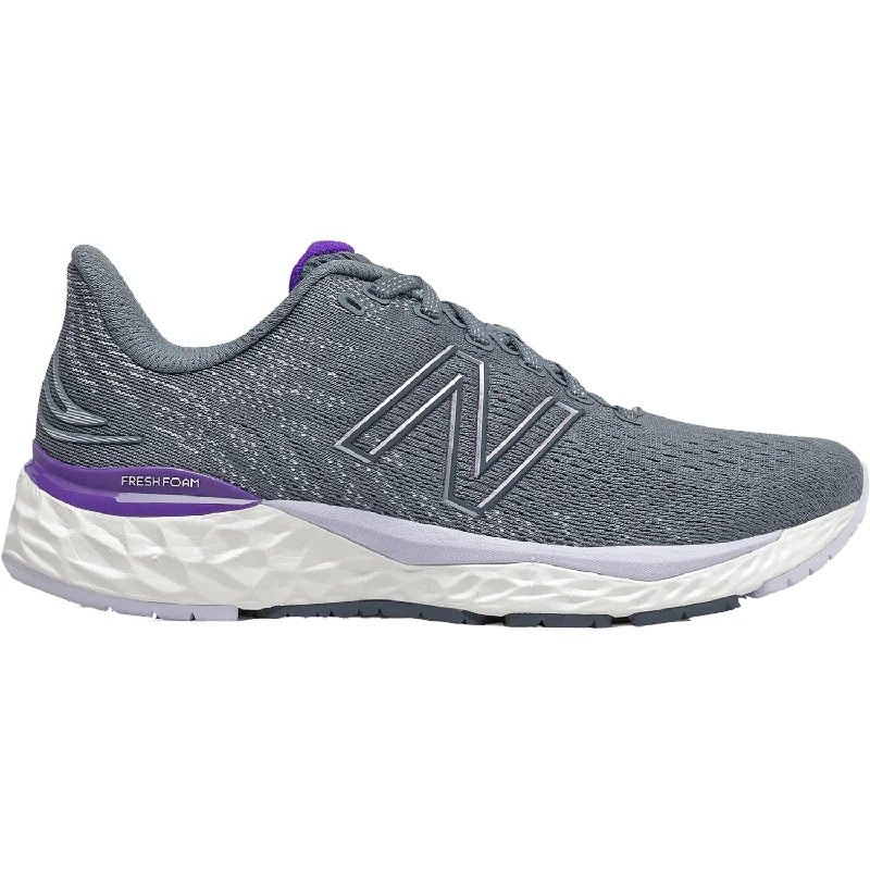 athletic shoes for men with rubber traction for firm grip-Athletic shoes with arch supportWomen's New Balance Fresh Foam W880D11 Ocean Grey/Deep Violet Mesh