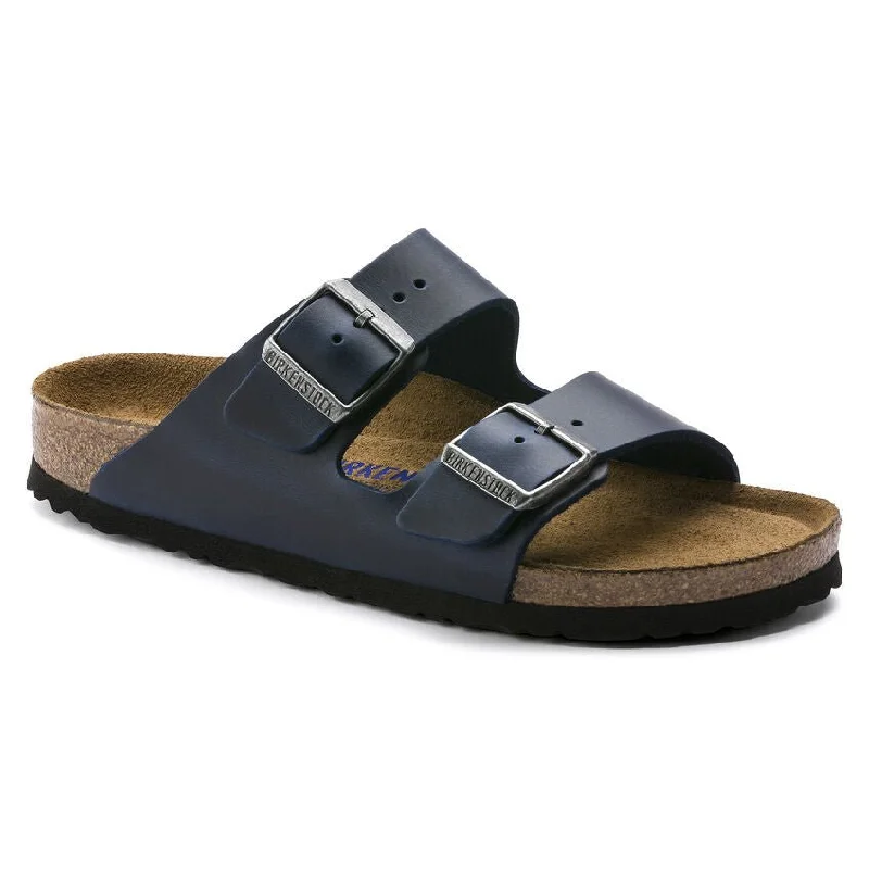 sandals with extra cushioning for all-day comfortBirkenstock Arizona Soft Footbed Oiled Nubuck Leather Blue - Unisex