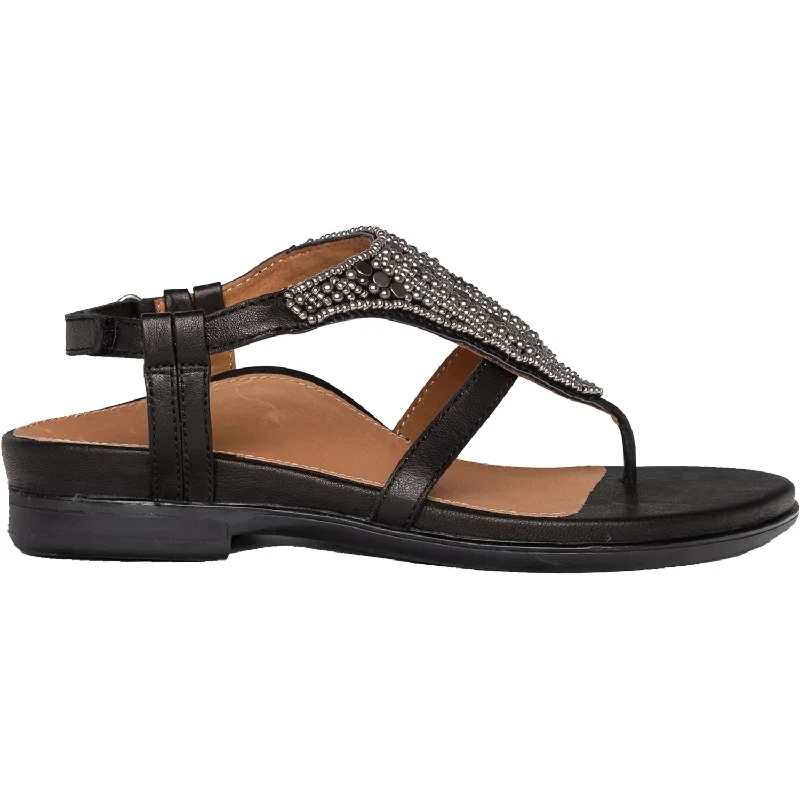 sandals with wide straps for extra supportWomen's Aetrex Sheila Black Leather