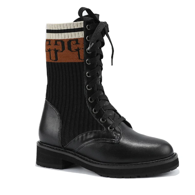 Stylish combat boots for women with braided detail-UGG Doris Boots