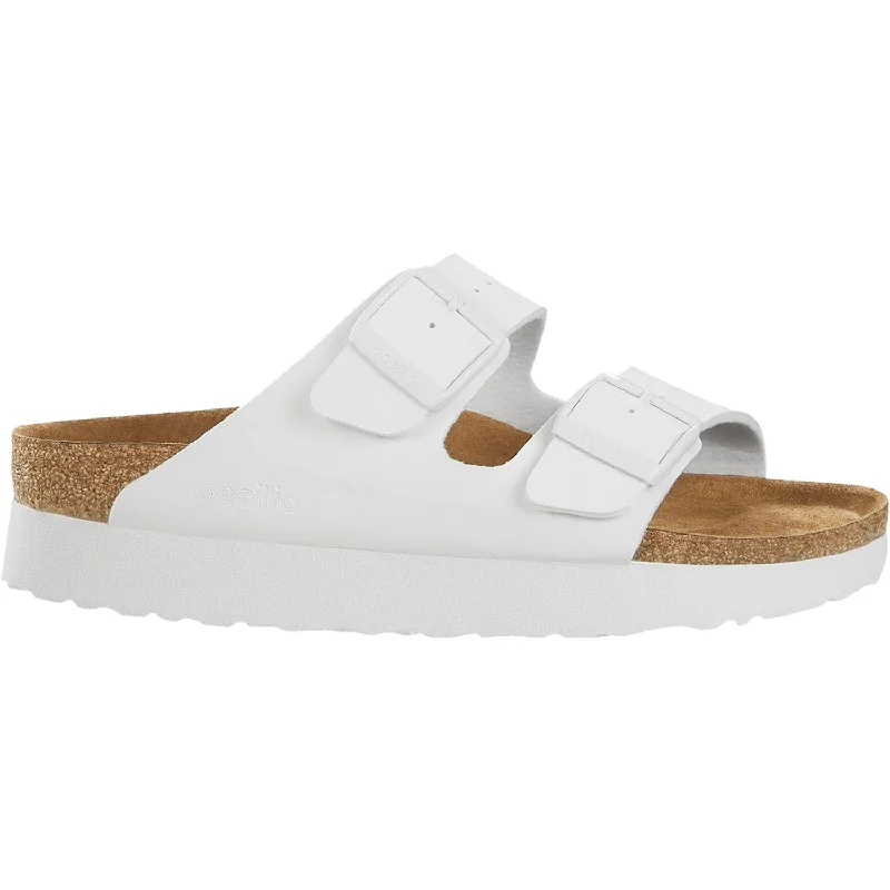 sandals for men with modern yet comfortable styleWomen's Birkenstock Papillio Arizona Platform White Birko-Flor