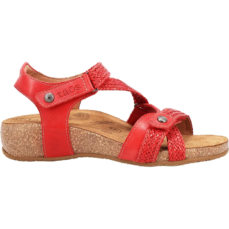 sandals for women with minimalist designWomen's Taos Trulie True Red Leather