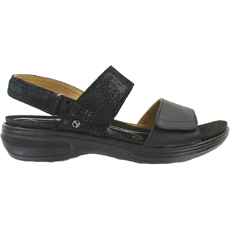 sandals for kids with extra comfy fitWomen's Revere Como Black Lizard Leather