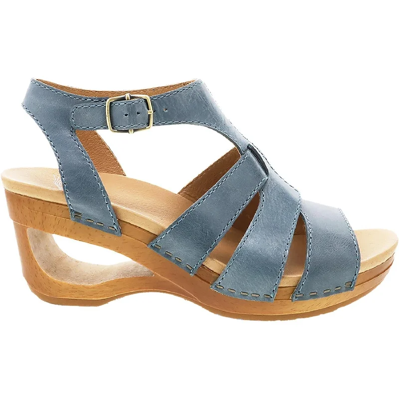 sandals for women with soft leather finishWomen's Dansko Trudy Denim Waxy Calf Leather