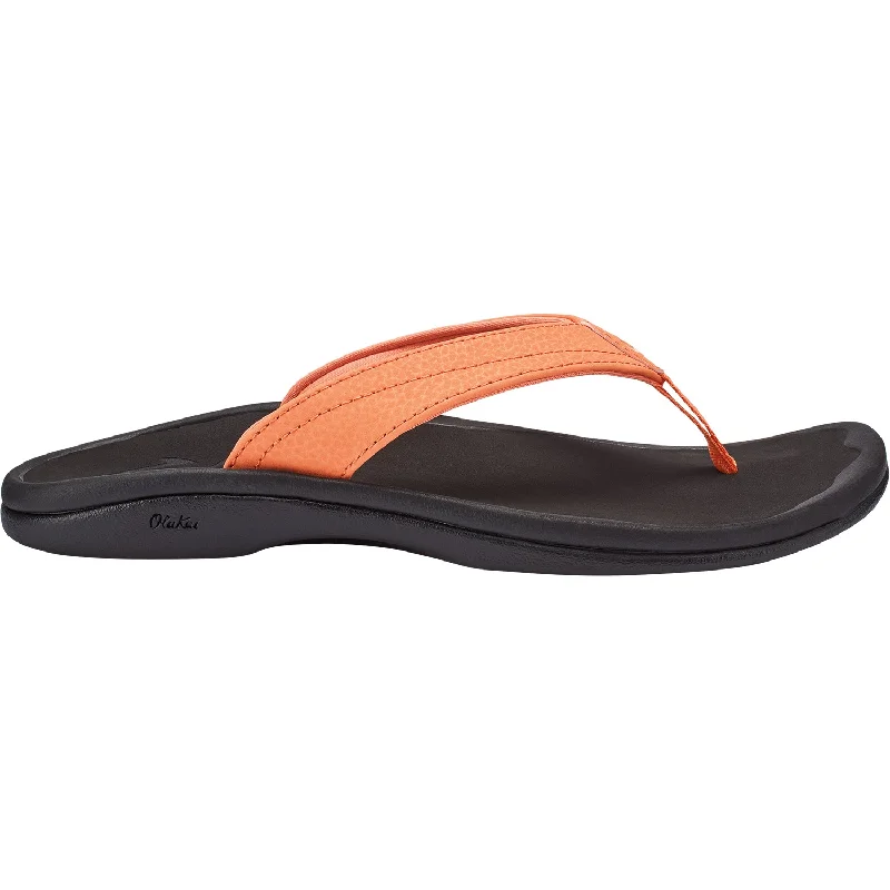 sandals with modern twist on classic designsWomen's OluKai Ohana Shell Coral/Black Synthetic