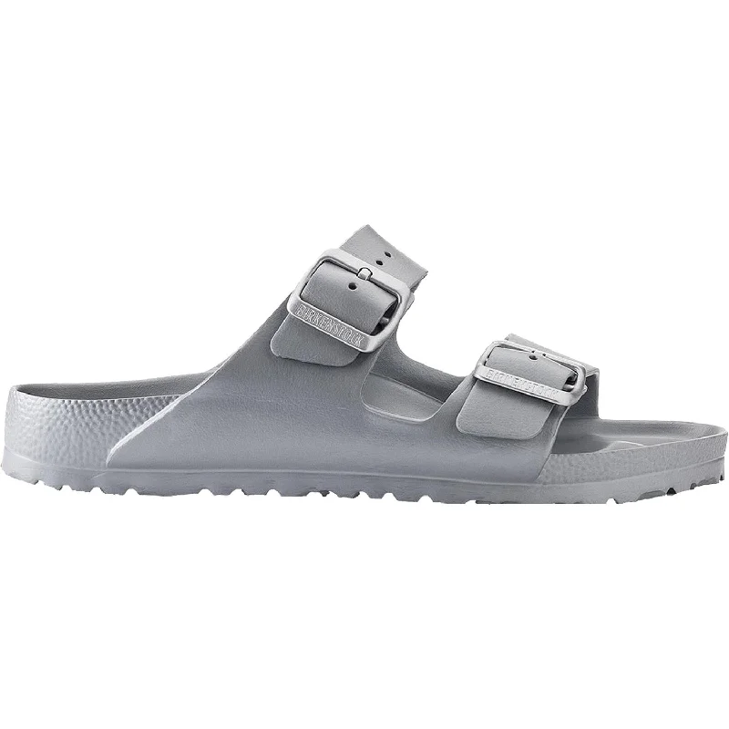 sandals with soft straps for all-day comfortUnisex Birkenstock Arizona Essentials Metallic Silver EVA Synthetic