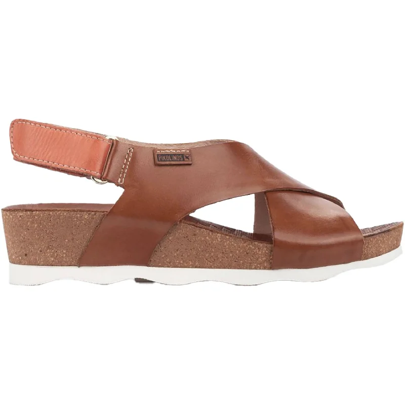 sandals for walking on the sandWomen's Pikolinos Mahon W9E-0912 Brandy Leather