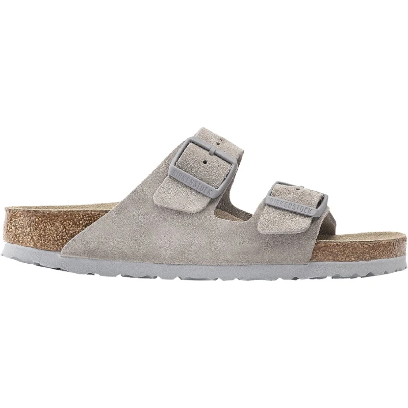 sandals with memory foam footbed for comfortWomen's Birkenstock Arizona Stone Coin Suede