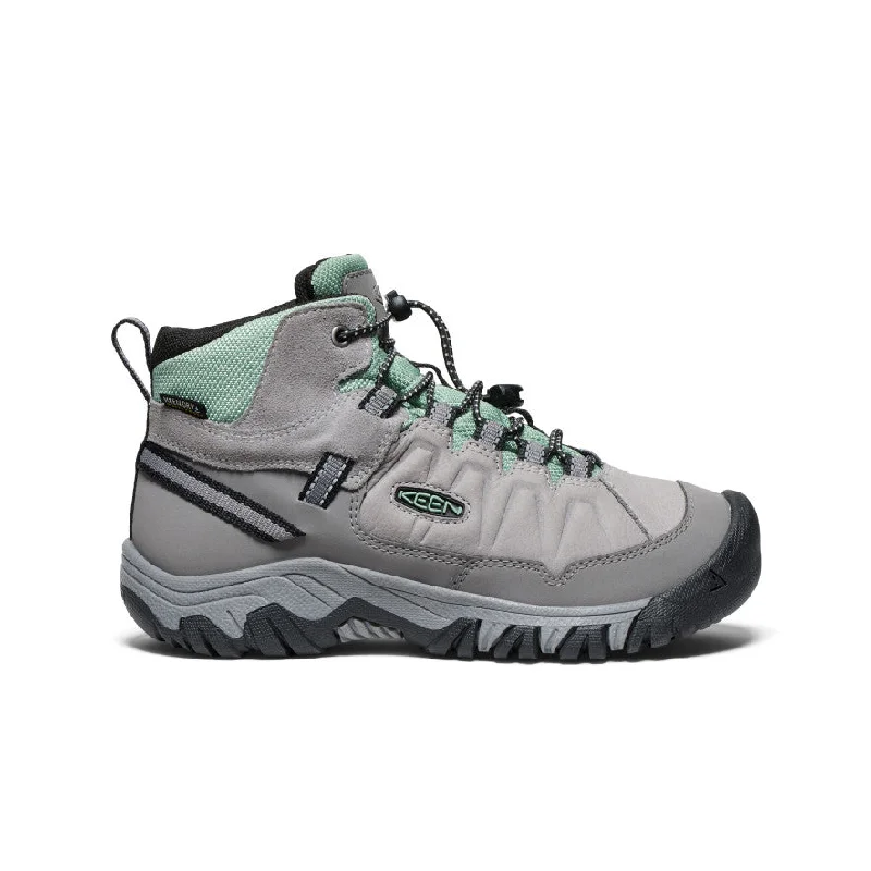 Trendy boots for women with metallic buckle accents-Big Kids' Targhee IV Waterproof Hiking Boot  |  Alloy/Granite Green