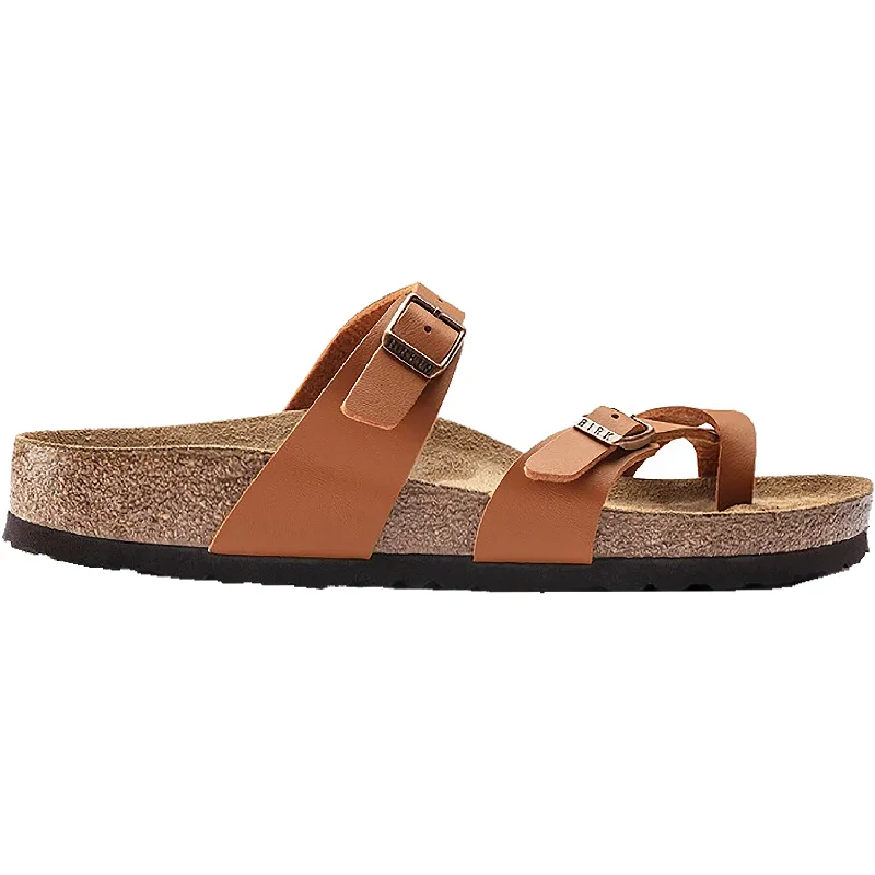 sandals with fashionable braided straps for added charmWomen's Birkenstock Mayari Ginger Brown Birko-Flor