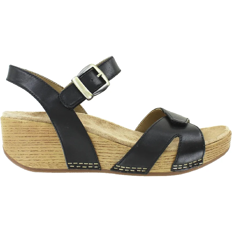 sandals for women with stylish gladiator designWomen's Dansko Laurie Black Burnished Calf Leather