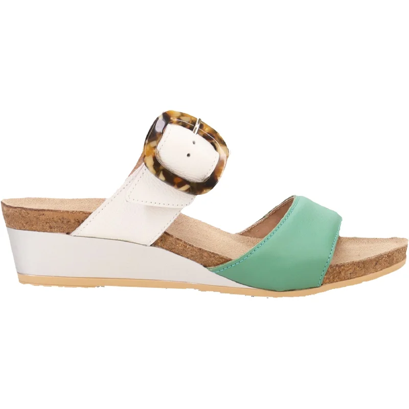 sandals with footbed designed for comfortWomen's Naot Kingdom Soft Jade/Soft White Leather