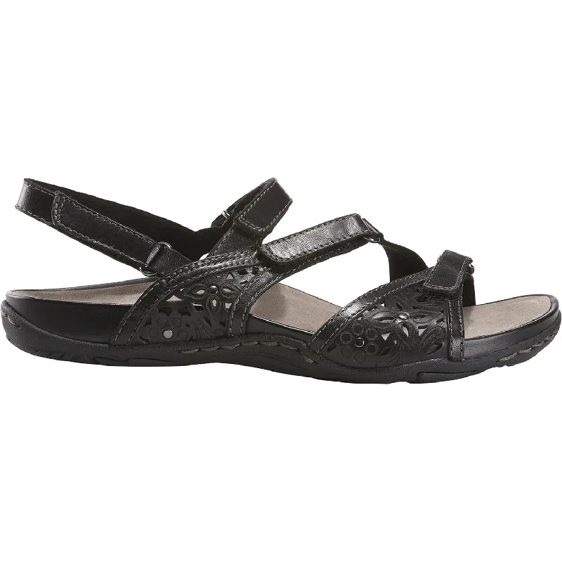 sandals for both outdoor activities and travelWomen's Earth Maui Black Leather