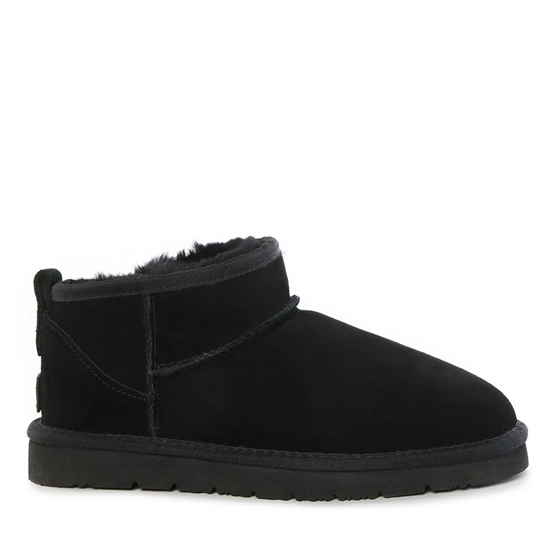 Classic leather boots for women with buckle accents-UGG Mini Atasha Boots