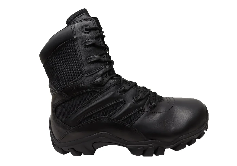 Comfortable outdoor boots for men with durable tread-Bates Mens Comfortable Delta 8 Side Zip Military Tactical Boots