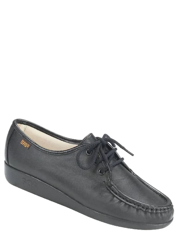 loafers with soft sole for comfort and flexibilityLoafers with Thin FitSiesta Lace Up Loafer - Wide In Black