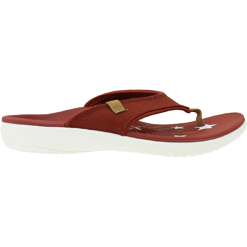 sandals for sporty outdoor activitiesWomen's Spenco Yumi Believe Red Ochre Synthetic