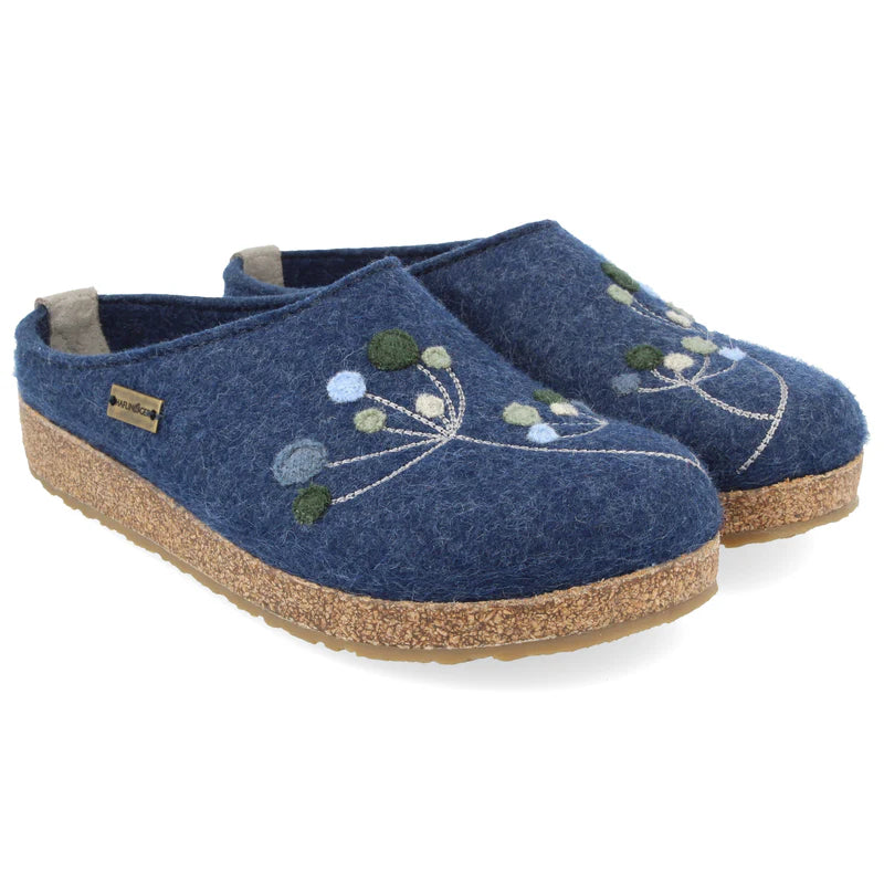 slippers for women with metallic finish for a chic appearance-Slippers with energy comfort-Haflinger Grizzly Amaya