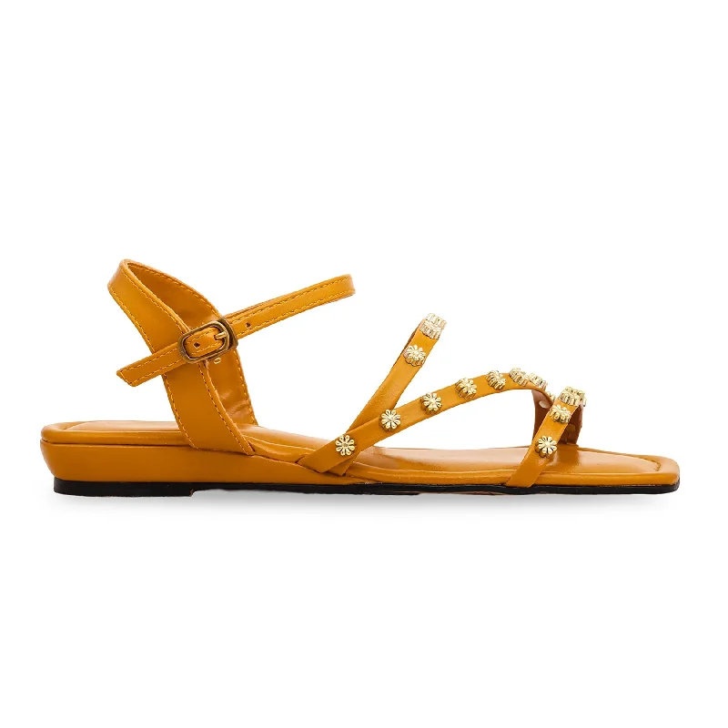 breathable sandals for hot weatherYellow Formal Sandal FR5250