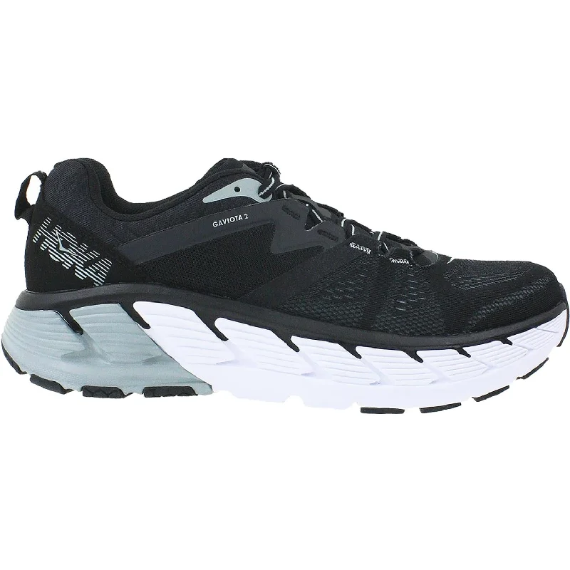 athletic shoes for men with breathable lining for comfort-Athletic shoes with durable heelsMen's Hoka One One Gaviota 2 Black/Wrought Iron Mesh