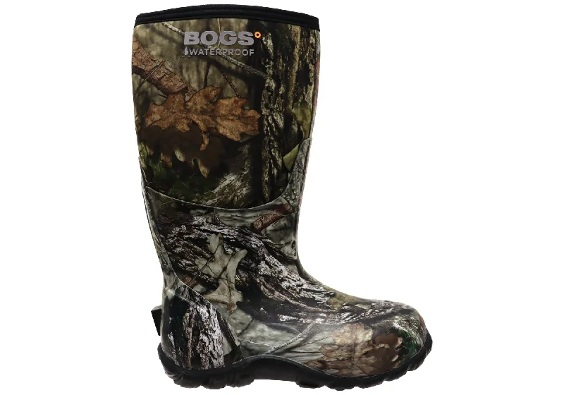 Stylish high-heeled boots for women with chunky heel-Bogs Mens Classic High Mossy Oak Comfortable Gumboots