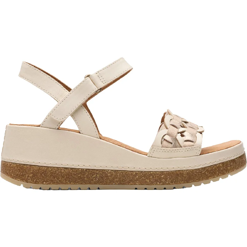 sandals for women with trendy wedge heelsWomen's Clarks Kassanda Bar Cream Multi Leather