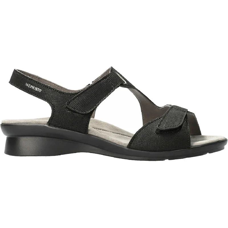 sandals for women with leather straps for chic lookWomen's Mephisto Paris Black Artesia Nubuck