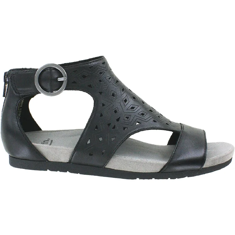 eco-friendly sandals for sustainable wearWomen's Earth Lebanon Black Leather