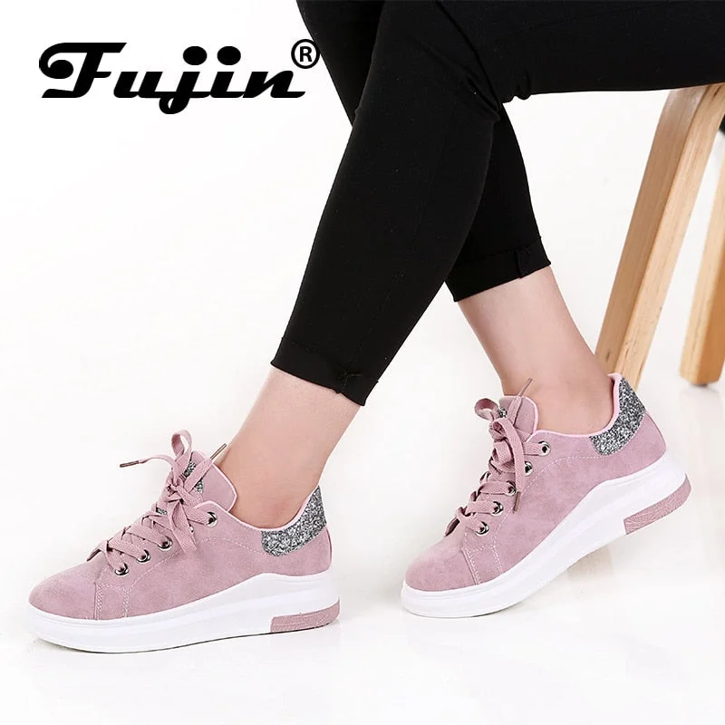 Flats with open-toe design for a breezy, light feel-Flats with subtle fit-Fujin Brand 2019 Autumn Women Shoes sneakers  Autumn Soft Comfortable Casual Shoes Fashion Lady Flats Female shoes for women